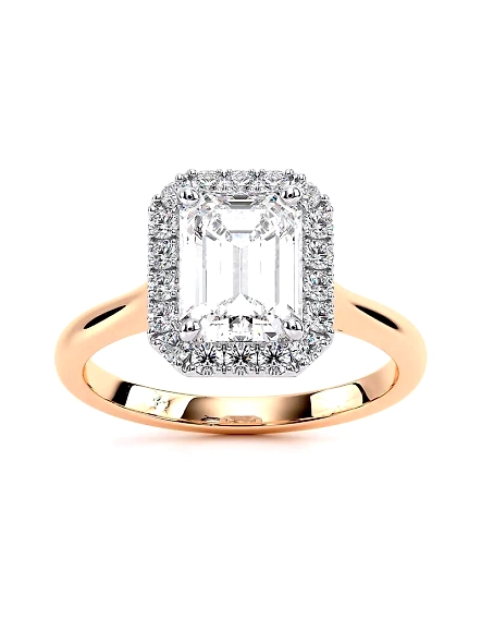 IGI Certified 1.5ct Emerald Cut VVS1 Lab Grown CVD Diamond 18K Rose Gold Ring