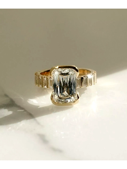 IGI Certified 1.5ct RADlANT VS1 Lab Grown Diamond 18K Rose Gold Engagement Ring
