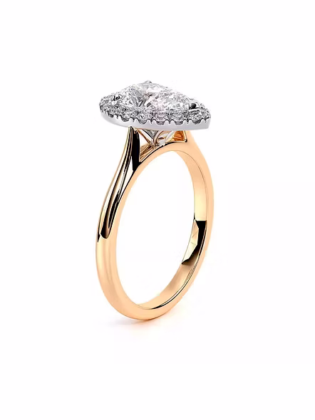IGI Certified 1.5ct Pear VVS Lab Grown CVD Diamond 18K Rose Gold Handmade Ring-ROSE GOLD-7-18K ROSE GOLD