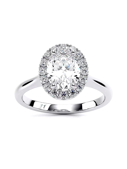 IGI Certified 1.5ct Oval VVS Lab Grown CVD Diamond Solitaire Ring 18K White Gold