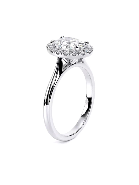 IGI Certified 1.5ct Oval VVS Lab Grown CVD Diamond Solitaire Ring 18K White Gold-WHITE GOLD-7-18K WHITE GOLD
