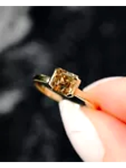 IGI Certified 1.00ct Asscher VS1 Lab Grown Diamond 18K Rose Gold Engagement Ring-YELLOW GOLD-7-18K YELLOW GOLD-2