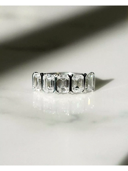 GIA Certified 2.00ct Emerald VS1 Lab Grown Diamond 18K Rose Gold Engagement Ring-FRNG18KLGD44