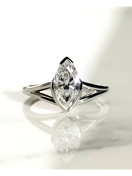 GIA Certified 1.50ct Marquise VS Lab Grown Diamond 18K Rose Gold Engagement Ring-FRNG18KLGD46