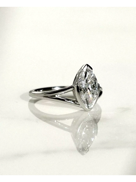 GIA Certified 1.50ct Marquise VS Lab Grown Diamond 18K Rose Gold Engagement Ring-WHITE GOLD-7-18K WHITE GOLD-1
