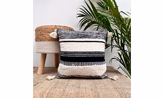Black and white Cushion cover set of 1