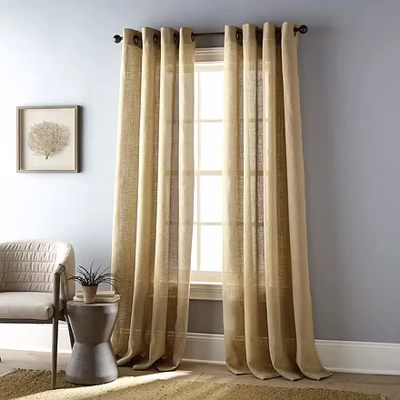 Burlap Curtains Made Of Natural Jute-12179700