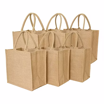 Jute/Burlap Shopping Bags-3