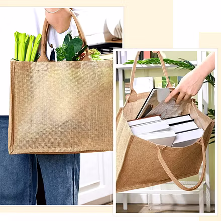 Jute/Burlap Shopping Bags-12181682
