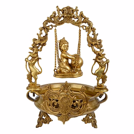 brass big laddoo gopal swing urli bowl