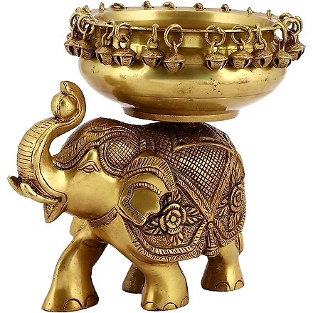 Brass Elephant Urli-12237302