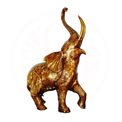 Brass Sculpture Elephant - Regal Home Decor