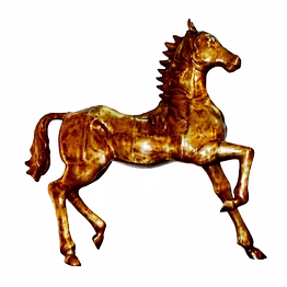 brass horse sculpture - regal home decor