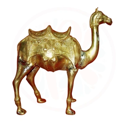 Brass Sculpture Camel - Regal Home Decor