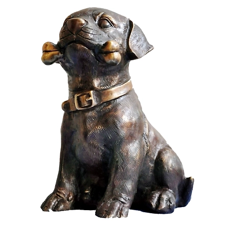 &quot;Majestic Brass Dog Statue&quot;-12312686