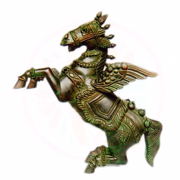 prajjwal 16" decorative brass horse statue