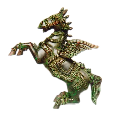 16&quot; Decorative Brass Horse Statue-12312740