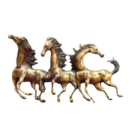Majestic Brass Horse Family Statue&quot;-12312748