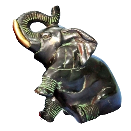 &quot;Regal Brass Elephant Statue&quot;-12312754