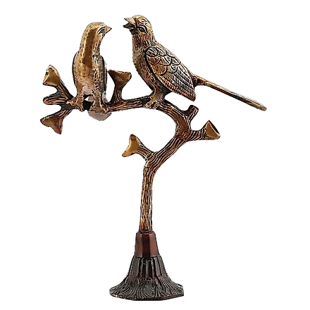 Romantic Brass Love Birds Sculpture&quot;-12318762