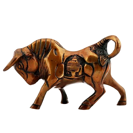 Majestic Brass Fighting Bull Sculpture-12318764