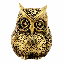 "elegant brass owl figurine"