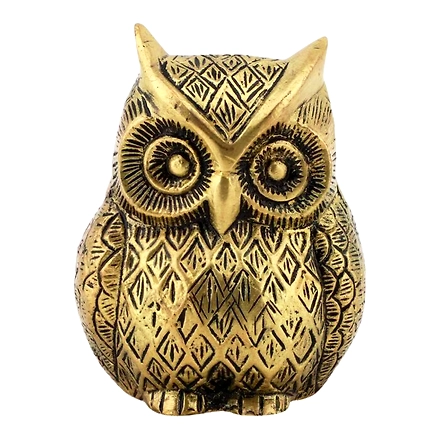 &quot;Elegant Brass Owl Figurine&quot;-12318778