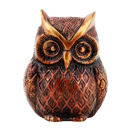 Elegant Brass Owl Figurine-12318780