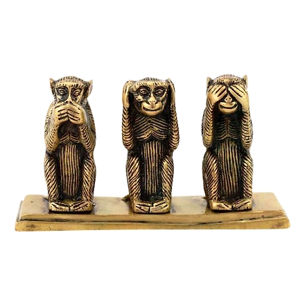 Brass 3 Monkeys Sculpture-12320672