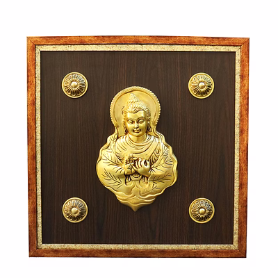 buddha face frame brass & resin for collectible handicraft pif-2635
