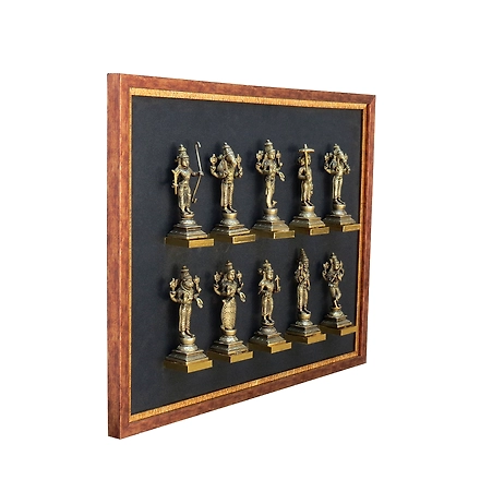 Dashavtar Vishnu Frame Brass &amp; Resin For Collectible Handicraft Art PIF-2640-3
