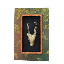 deer face frame brass & resin for collectible handicraft art pif-2643