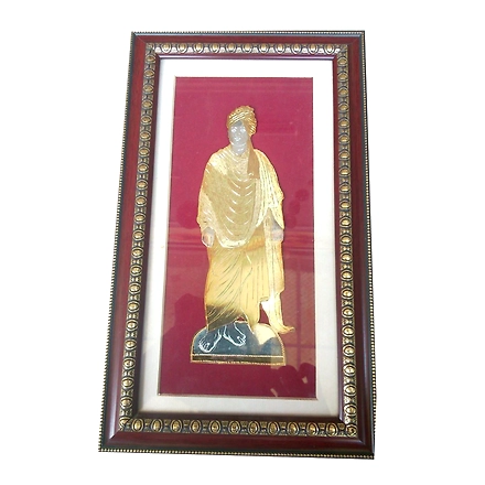 Fiber &amp; Glass Swami Vivekananda Photo Frame Brass For Collectible Handicraft Art PIF-2648-2