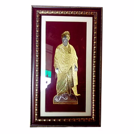 fiber & glass swami vivekananda photo frame brass for collectible handicraft art pif-2648