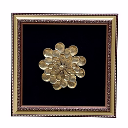 flower design wall hanging frame brass & resin for handicraftpif-2650