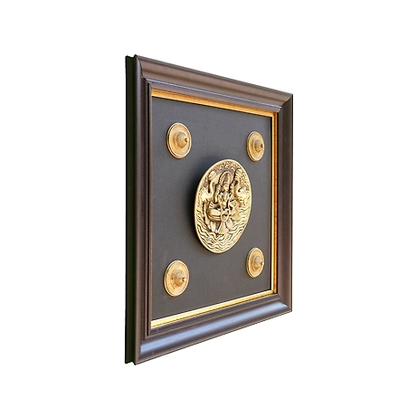 Gaj Laxmi Wall Hanging Brass &amp; Rasin For Handicraft Art PIF-2654-1