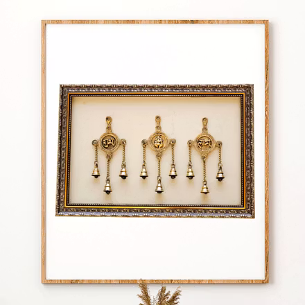 Ganesh Bell Frame Brass &amp; Resin For Handicraft Art PIF-2655-12225134