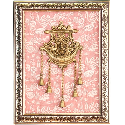 Ganesh Bell Hanging Frame Brass &amp; Resin For Handicraft Art PIF-2656-12225138