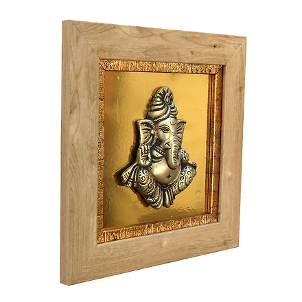 Ganesh Frame Brass &amp; Resin For Collectible Handicraft Art PIF-2659-1