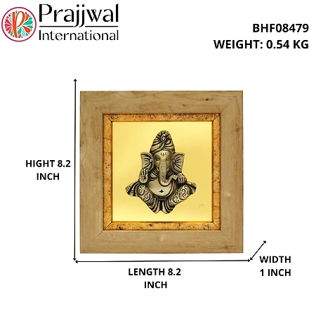 Ganesh Frame Brass &amp; Resin For Collectible Handicraft Art PIF-2659-3