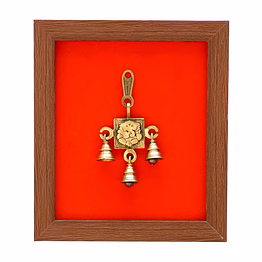 ganesha bell frame brass for collectible handicraft art pif-2663