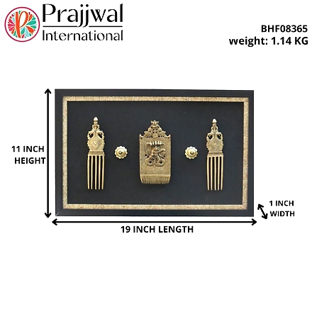 Hair Pin Frame Brass &amp; Resin For Collectible Handicraft Art PIF-2665-3