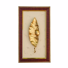 mango leaf frame brass & resin for handicraft art pif-2674
