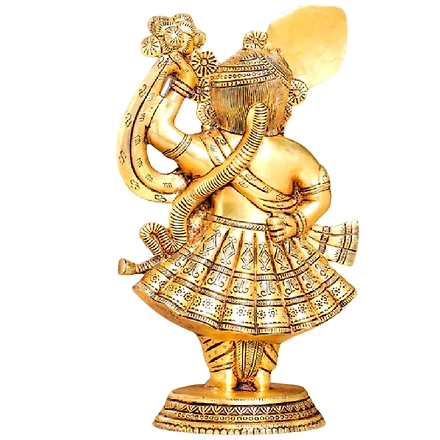 BRASS LORD SHRI NATH JI IDOL (13 INCH)-4