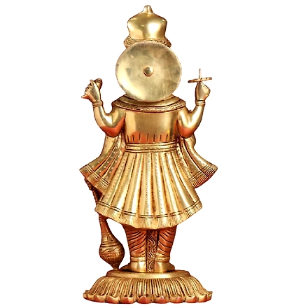 BRASS STANDING LORD VISHNU STATUE (17.5 INCH)-2