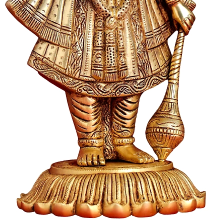 BRASS STANDING LORD VISHNU STATUE (17.5 INCH)-4
