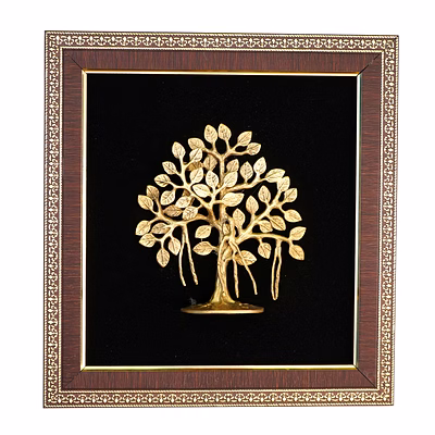 small banyan tree frame brass & resin for handicraft art pif-2684