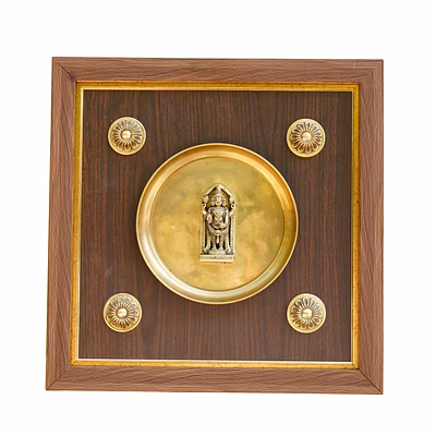 tirupati balaji frame brass & resin for collectible handicraft art pif-2689