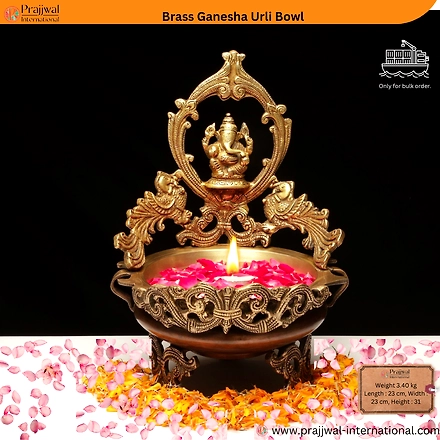 The brass ganesh urli-12490212