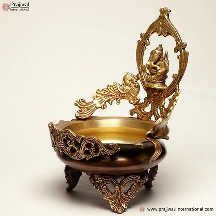 The brass ganesh urli-2